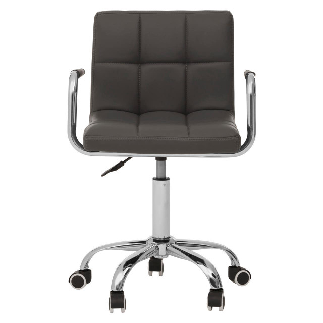 Premier Housewares Finn Grey Home Office Chair With Swivel Base