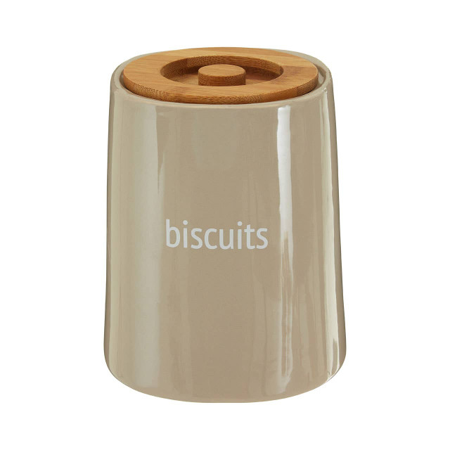 Premier Housewares Fletcher Beige Ceramic Biscuit Canister