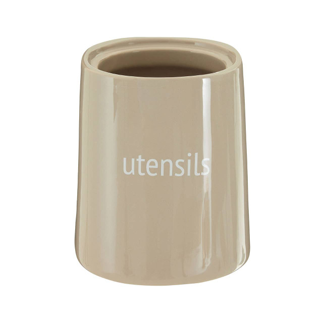 Premier Housewares Fletcher Beige Ceramic Utensils Holder