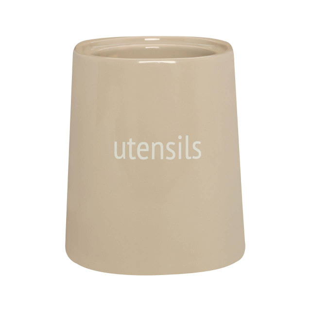 premier housewares Fletcher Beige Ceramic Utensils Holder