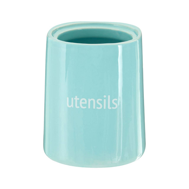 Premier Housewares Fletcher Blue Ceramic Utensil Holder