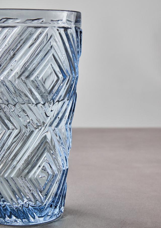 Premier Housewares Fleur Set Of Four Blue Highball Glasses