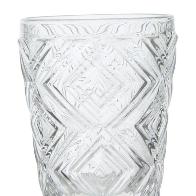 Premier Housewares Fleur Set Of Four Clear Glass Tumblers