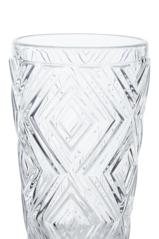 Premier Housewares Fleur Set Of Four Clear Highball Glasses