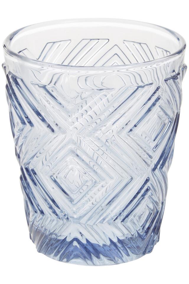 Premier Housewares Fleur Set Of Four Embossed Blue Tumblers