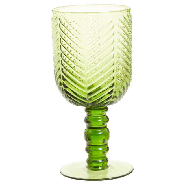 premier housewares Fleur Set Of Four Green Wine Glasses