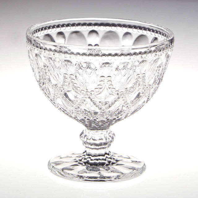 Premier Housewares Fleur Set Of Two Clear Glass Sundae Dishes