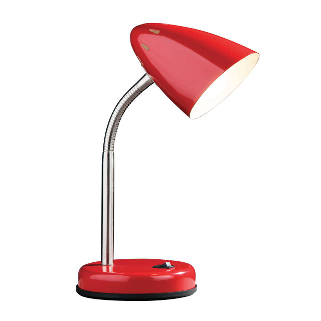 premier housewares Flexi Red Desk Lamp With EU Plug