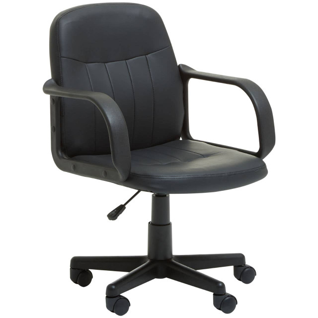 Premier Housewares Flint Black Pu Home Office Chair