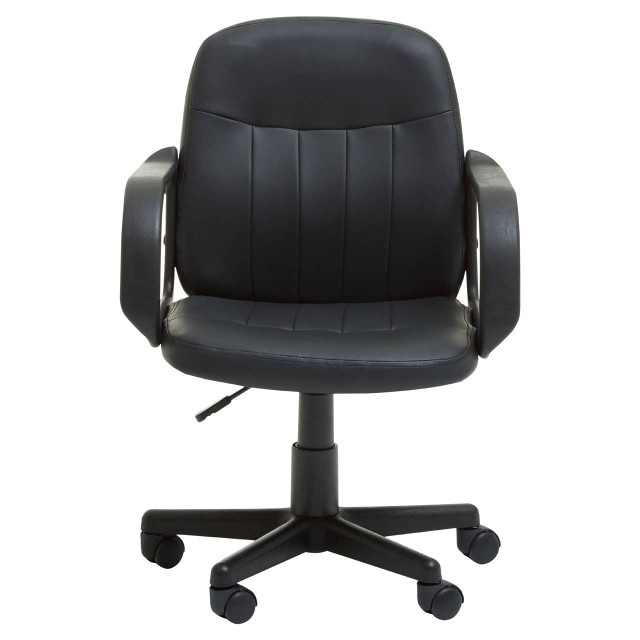 Premier Housewares Flint Black Pu Home Office Chair