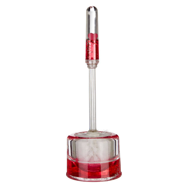 Premier Housewares Floating Acrylic Hearts Toilet Brush Holder