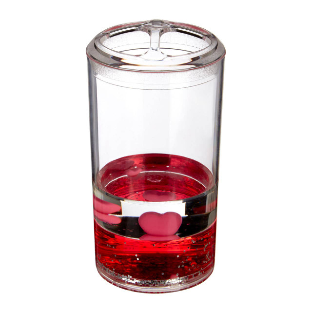 Premier Housewares Floating Acrylic Hearts Toothbrush Holder