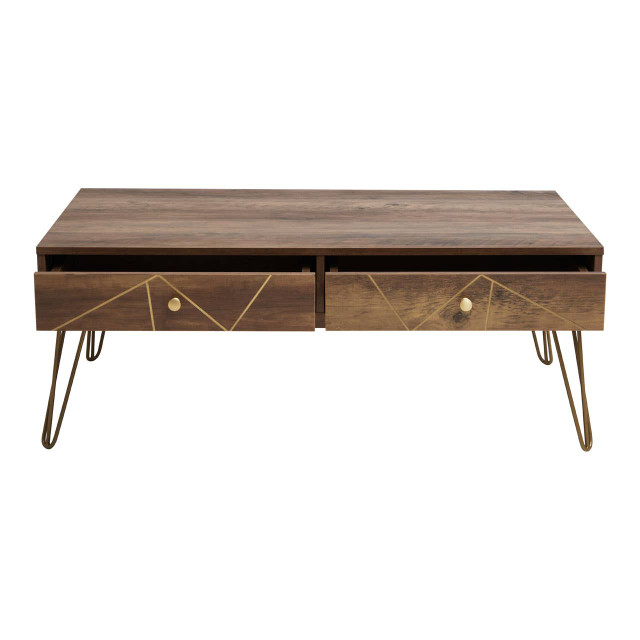 Premier Housewares Flori Coffee Table With 2 Drawers