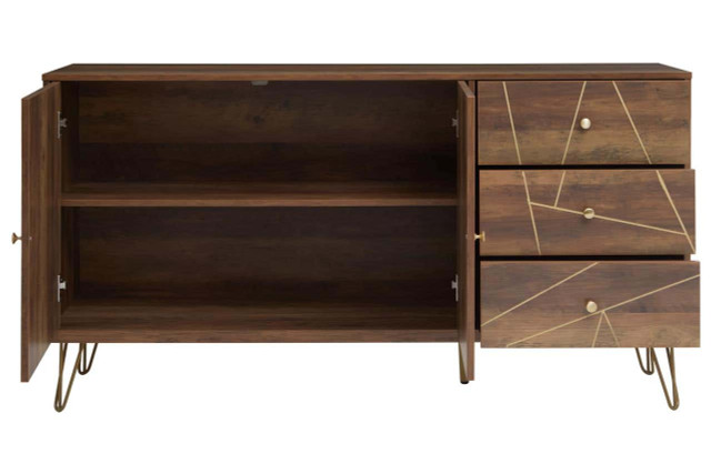 Premier Housewares Flori Sideboard With 2 Doors And 3 Drawers
