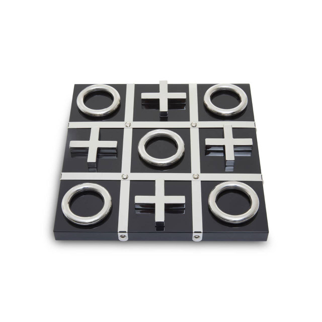Premier Housewares Flos Black And Silver Tic Tac Toe Game