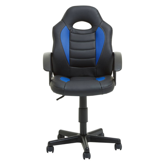 Premier Housewares Flynn Black And Blue Home Office Or Gaming Chair