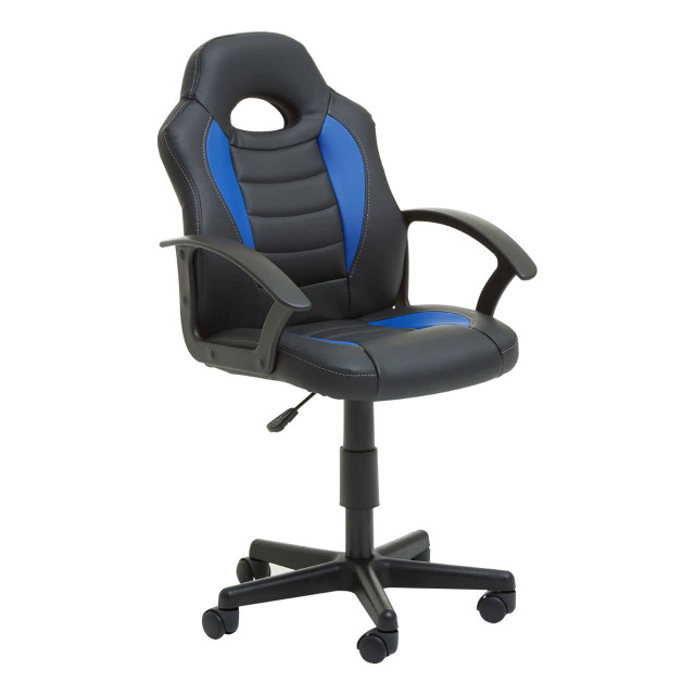 premier housewares Flynn Black And Blue Home Office or Gaming Chair