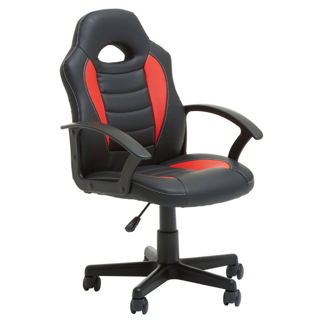 Premier Housewares Flynn Black And Red Home Office Or Gaming Chair
