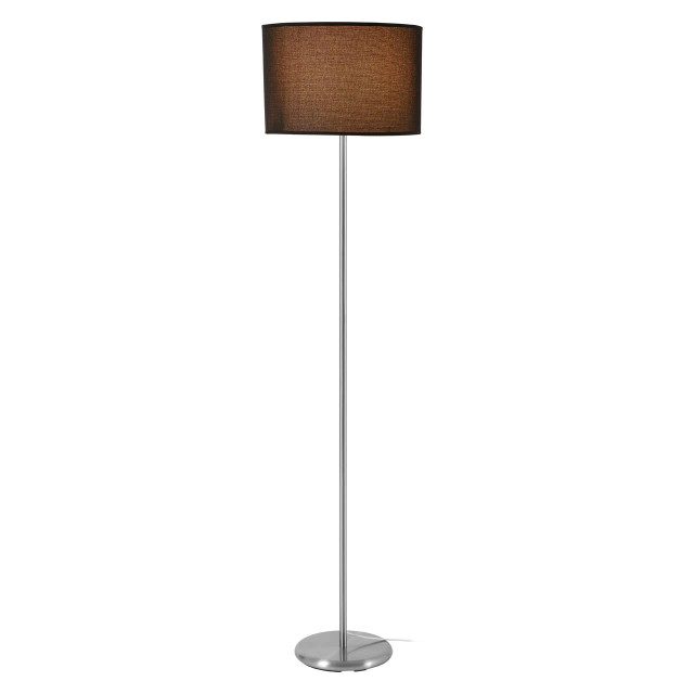 Premier Housewares Forma Black Waffle Effect Shade Floor Lamp