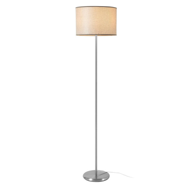 Premier Housewares Forma Grey Shade Floor Lamp With EU Plug