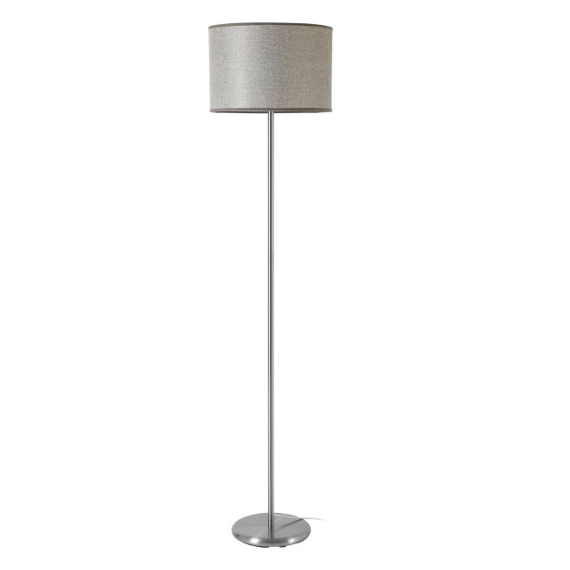 Premier Housewares Forma Grey Waffle Effect Shade Floor Lamp