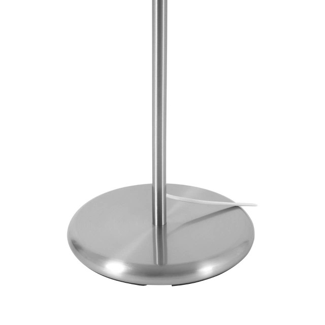 Premier Housewares Forma Grey Waffle Effect Shade Floor Lamp
