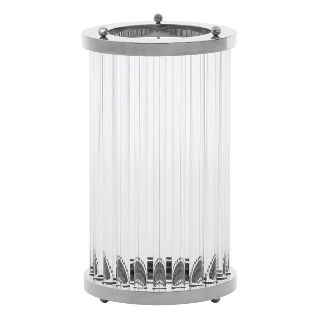 premier housewares Franklin Large Silver and Glass Candle Holder