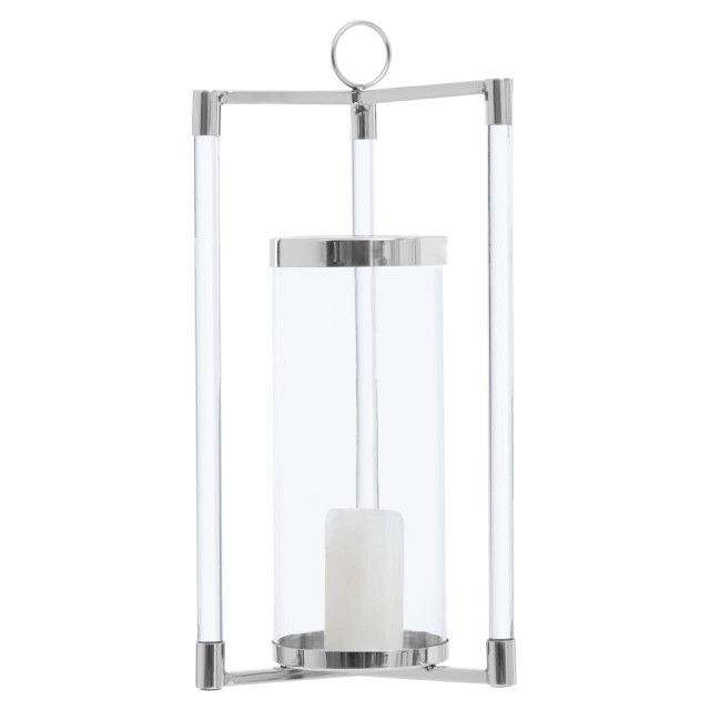 Premier Housewares Franklin Large Silver Finish Lantern