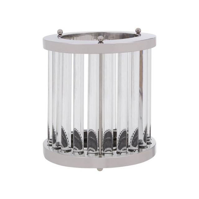 premier housewares Franklin Small Silver and Glass Candle Holder