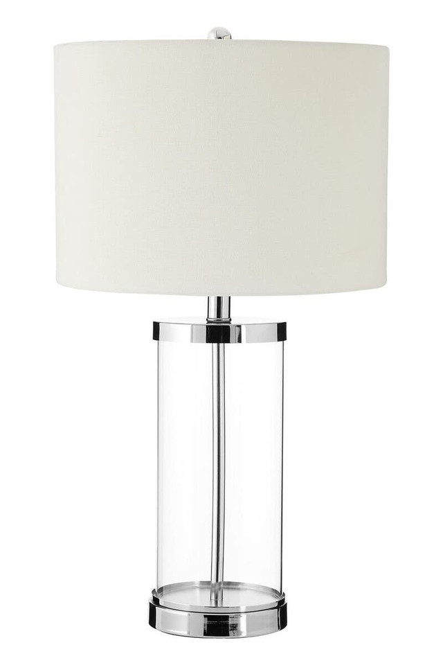 Premier Housewares Franklyn Glass Table Lamp With Cream Shade