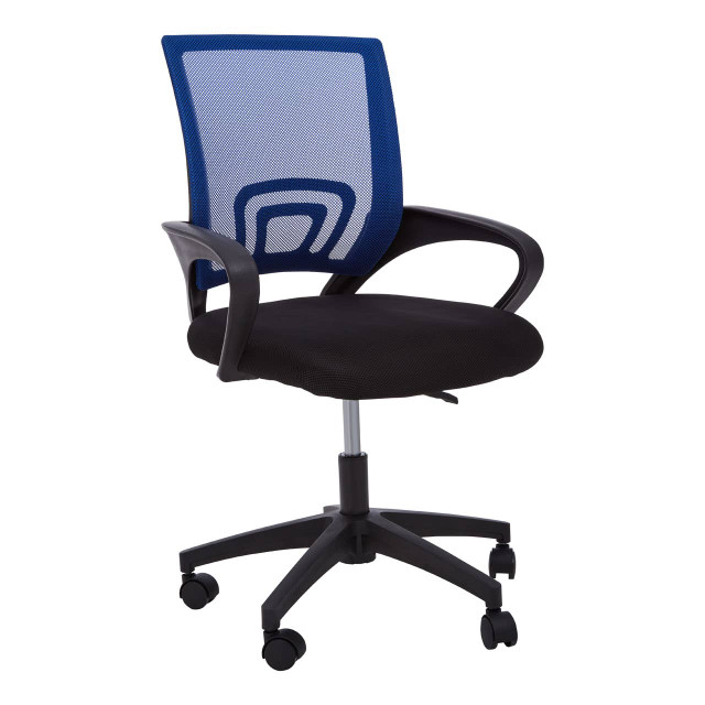 Premier Housewares Frazer Blue Mesh Home Office Chair