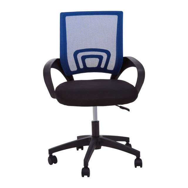 Premier Housewares Frazer Blue Mesh Home Office Chair