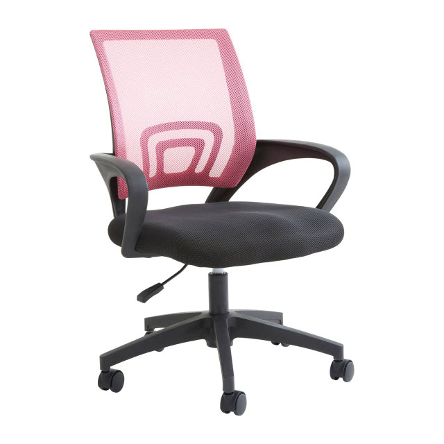 premier housewares Frazer Pink Mesh Home Office Chair