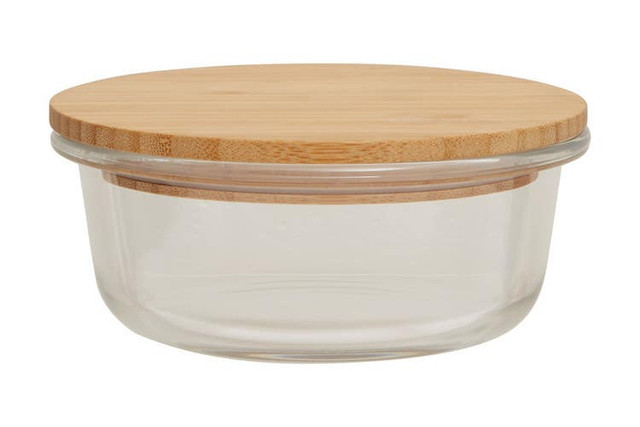 Premier Housewares Freska 400ml Glass Container With Bamboo Lid