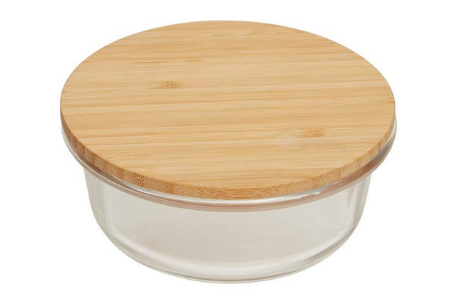 Premier Housewares Freska 400ml Glass Container With Bamboo Lid