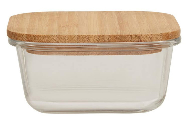 Premier Housewares Freska 520ml Glass Container With Bamboo Lid
