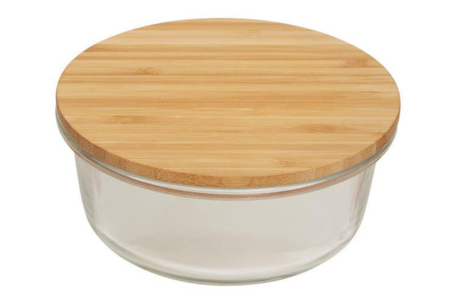Premier Housewares Freska 620ml Glass Container With Bamboo Lid