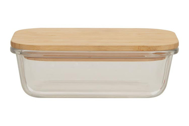 Premier Housewares Freska 640ml Glass Container With Bamboo Lid
