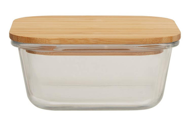 Premier Housewares Freska 800ml Glass Container With Bamboo Lid