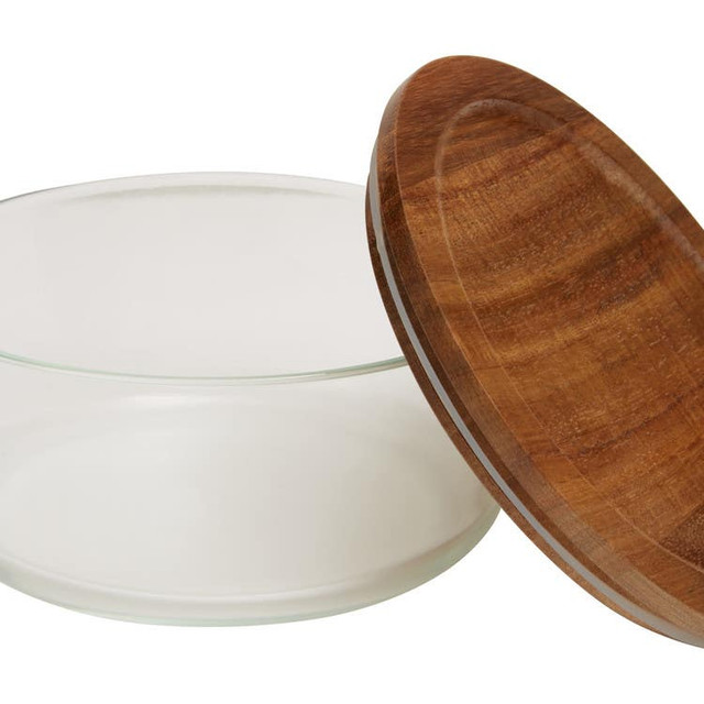 Premier Housewares Freska 850ml Glass Container With Acacia Lid