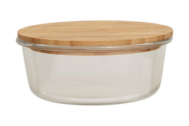 Premier Housewares Freska 950ml Glass Container With Bamboo Lid