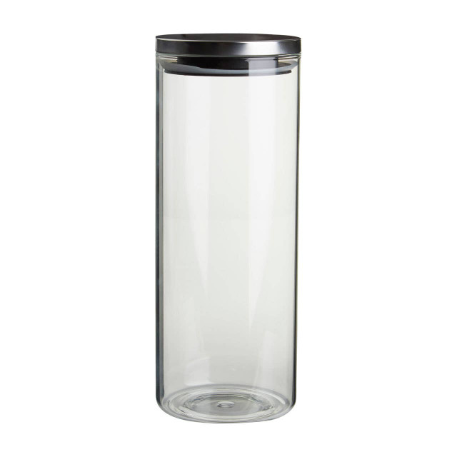 premier housewares Freska Glass Storage Jar with Silver Lid 1600ml
