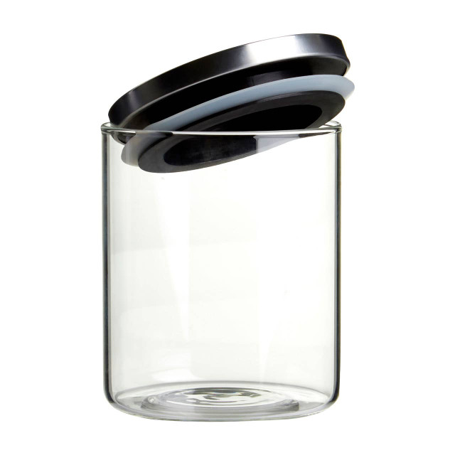 Premier Housewares Freska Glass Storage Jar With Silver Lid 700ml