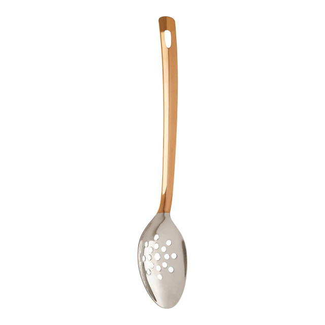 premier housewares Freya Stainless Steel Slotted Spoon with Copper Finish Handle