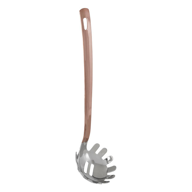 Premier Housewares Freya Stainless Steel Spaghetti Spoon With Copper Finish Handle