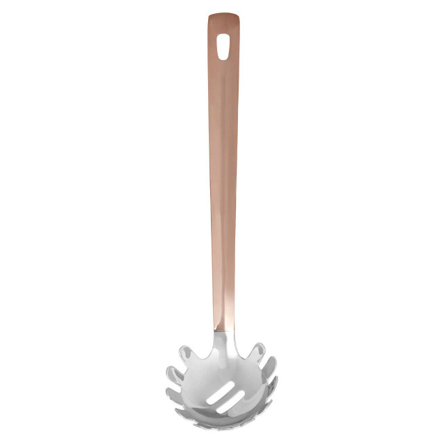 Premier Housewares Freya Stainless Steel Spaghetti Spoon With Copper Finish Handle
