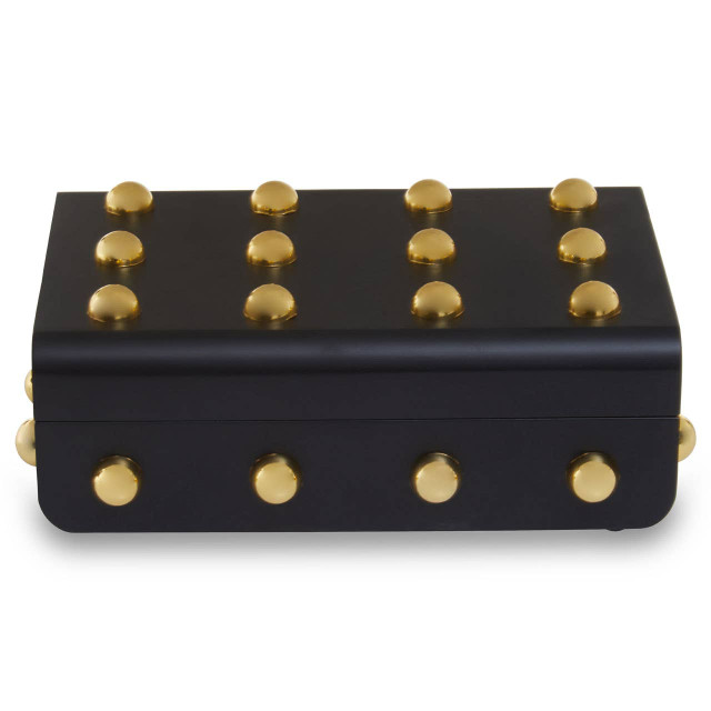 Premier Housewares Frida Small Black And Gold Trinket Box