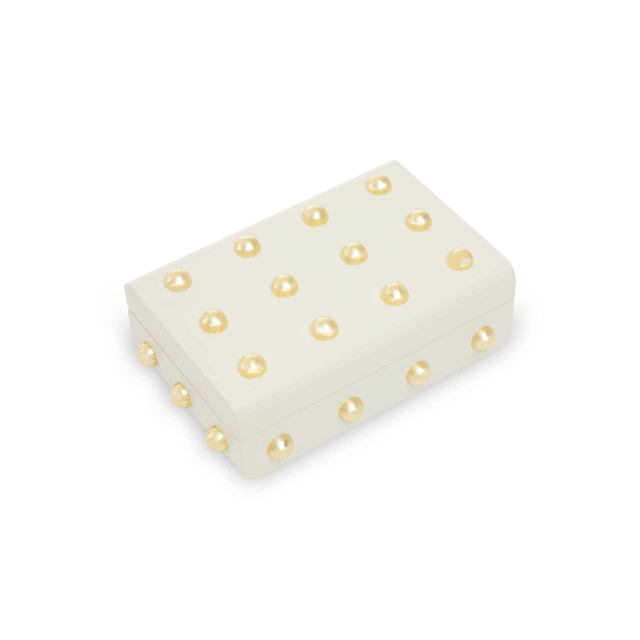 Premier Housewares Frida Small Cream And Gold Trinket Box