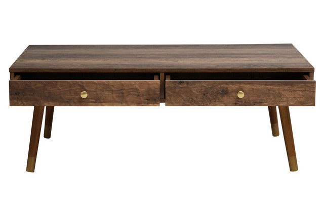 Premier Housewares Frida Wood Veneer Coffee Table With 2 Drawers