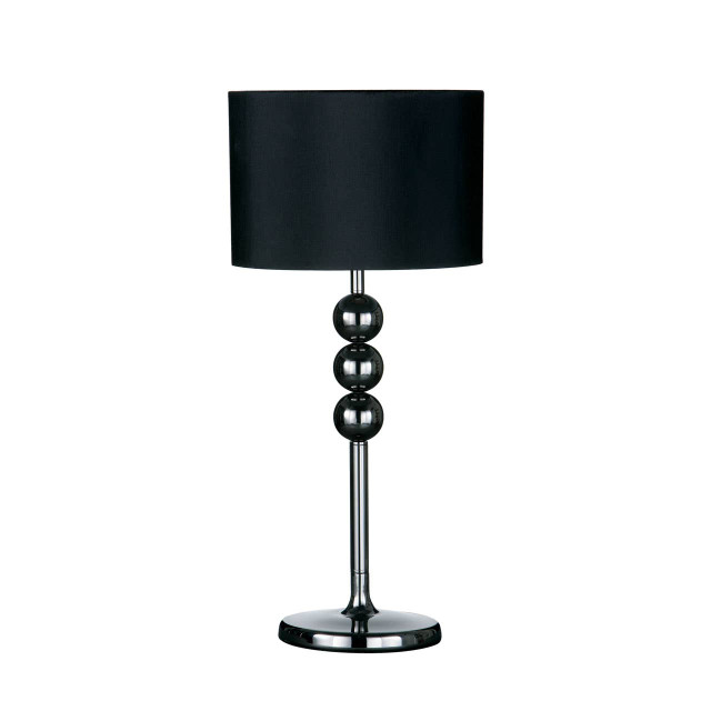 premier housewares Friedman Gunmetal and Black Table Lamp with Ball Design